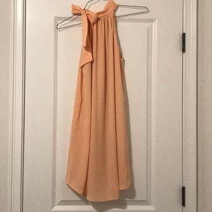 TCEC Peach Chiffon Flowy Dress